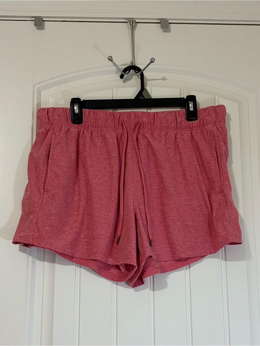 Athletic Works Pink Heathered Drawstring Athletic Shorts
